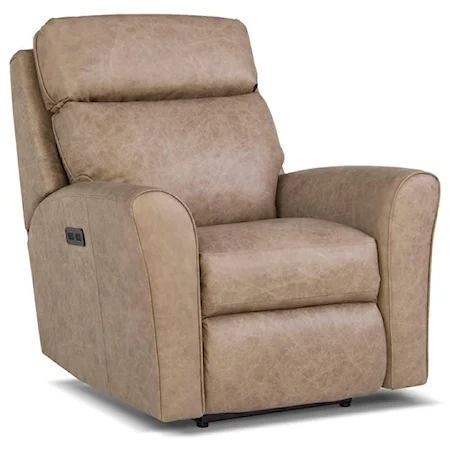 Casual Motorized Recliner with Power Headrest